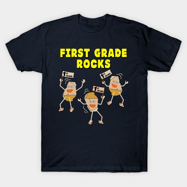 First Grade Rocks T-Shirt by Barthol Graphics